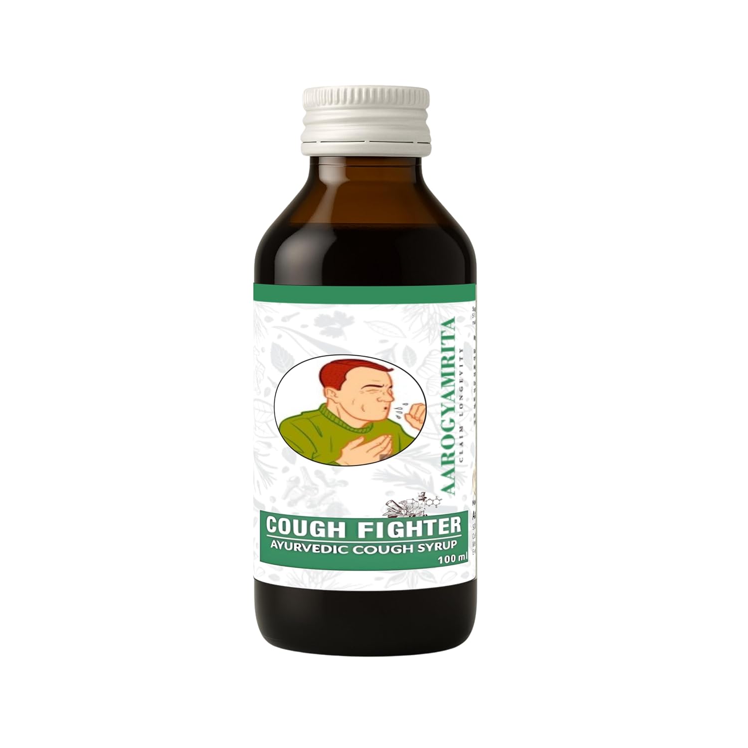 Cough Fighter Ayurvedic Cough Syrup for Cold, Cough & Throat Relief | Natural Herbal Formula with Tulsi, Mulethi, Ginger & Honey | 100ml Herbal Remedy