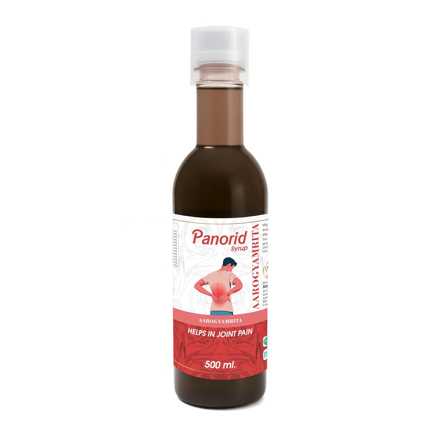 Ayurveda Panorid Syrup for Joint Pain Relief | Ayurvedic Herbal Formula for Knee, Back, Neck & Shoulder Pain | Natural Anti-Inflammatory Syrup for Bones & Muscles Support | 500 ml