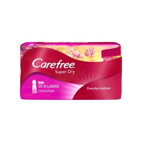 Carefree Super Dry Unscented Panty Liners – 20 Pads